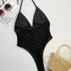 Private Label Black Swimsuit Sexy Bandage One Piece Bikini