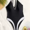 Women's One Piece Swimsuit Deep V Sexy Swimwear Bathing Suit Manufacturer