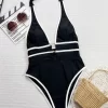 Contrast Color One-Piece Swimsuit Customizable Swimwear Wholesale Bikini Manufacturers