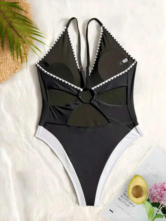 Women's One Piece Swimsuit Deep V Sexy Swimwear Bathing Suit Manufacturer Women's One Piece Swimsuit Deep V Sexy Swimwear Bathing Suit Manufacturer