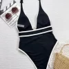 Contrast Color One-Piece Swimsuit Customizable Swimwear Wholesale Bikini Manufacturers