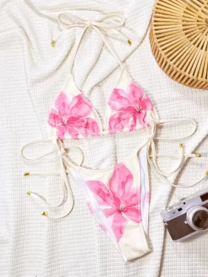 Special Fabric Adjustable Halter Triangle Swimsuit Manufacturer
