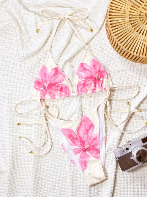 Special Fabric Adjustable Halter Triangle Swimsuit Manufacturer