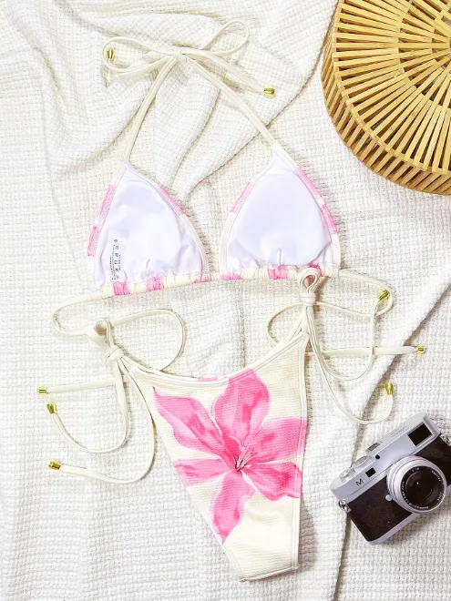 Special Fabric Adjustable Halter Triangle Swimsuit Manufacturer